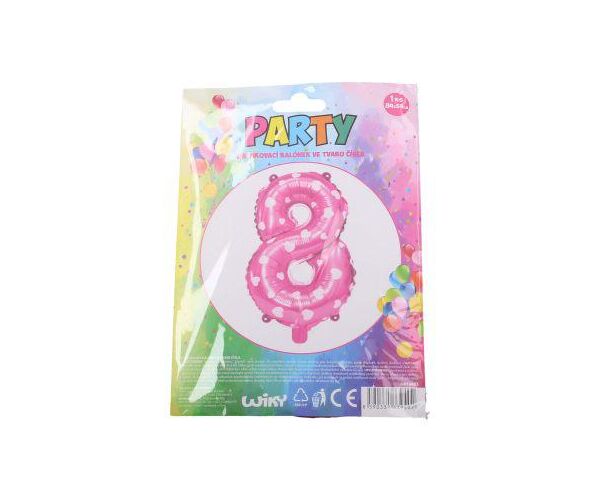 Nafukovací balónek ve tvaru čísla 8 - růžový