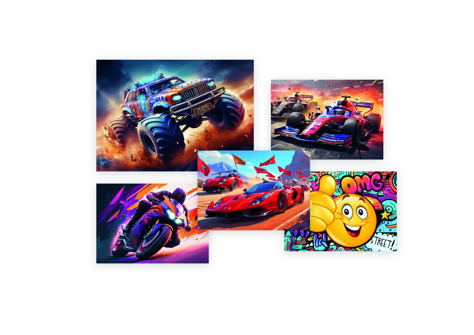 Pohlednice S-448 LUX Dětské auta