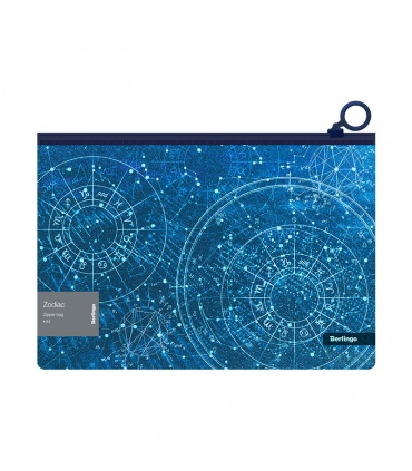 BERLINGO obálka A4+ PP zip Zodiac brokát /12/