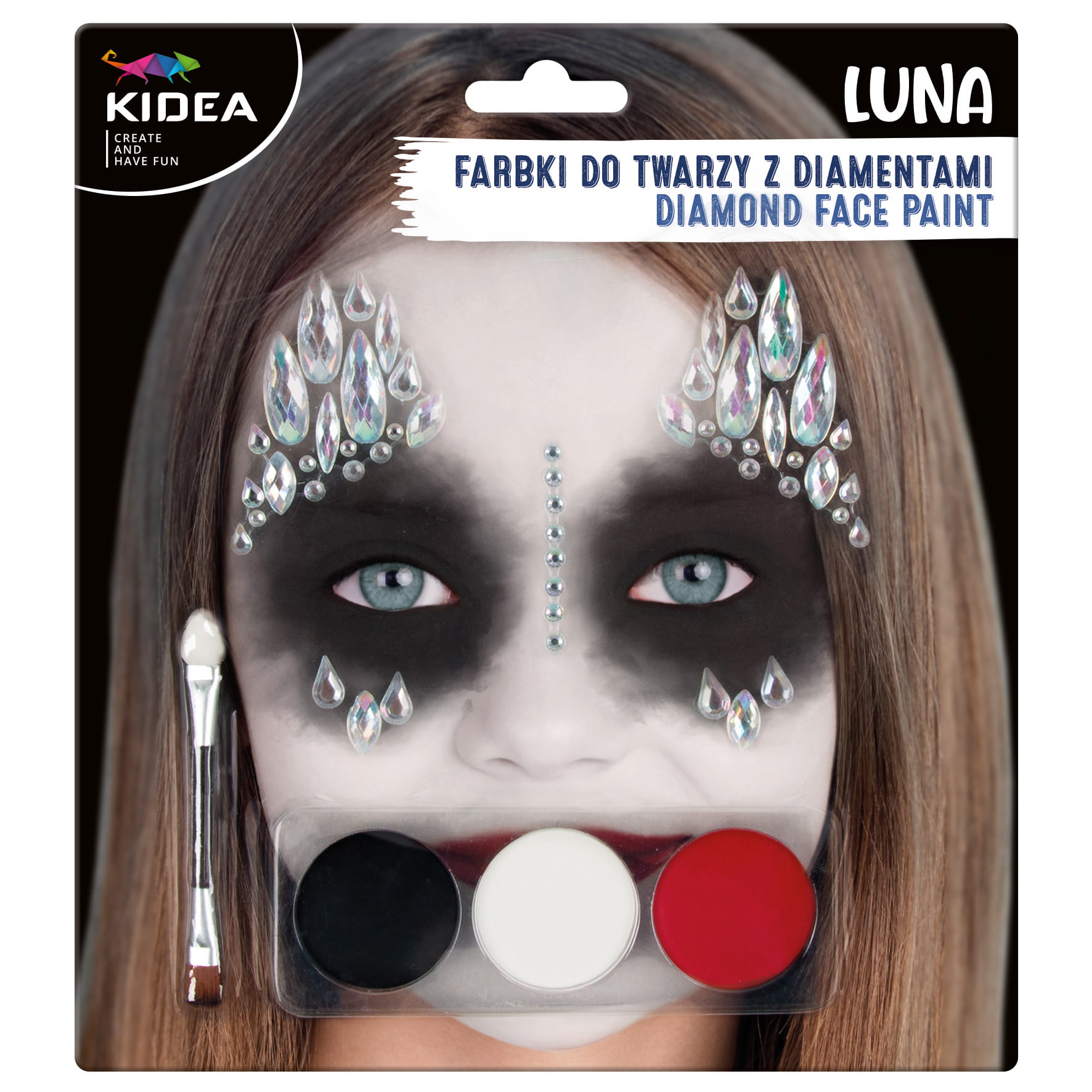 Barvy na obličej - LUNA s kamínky