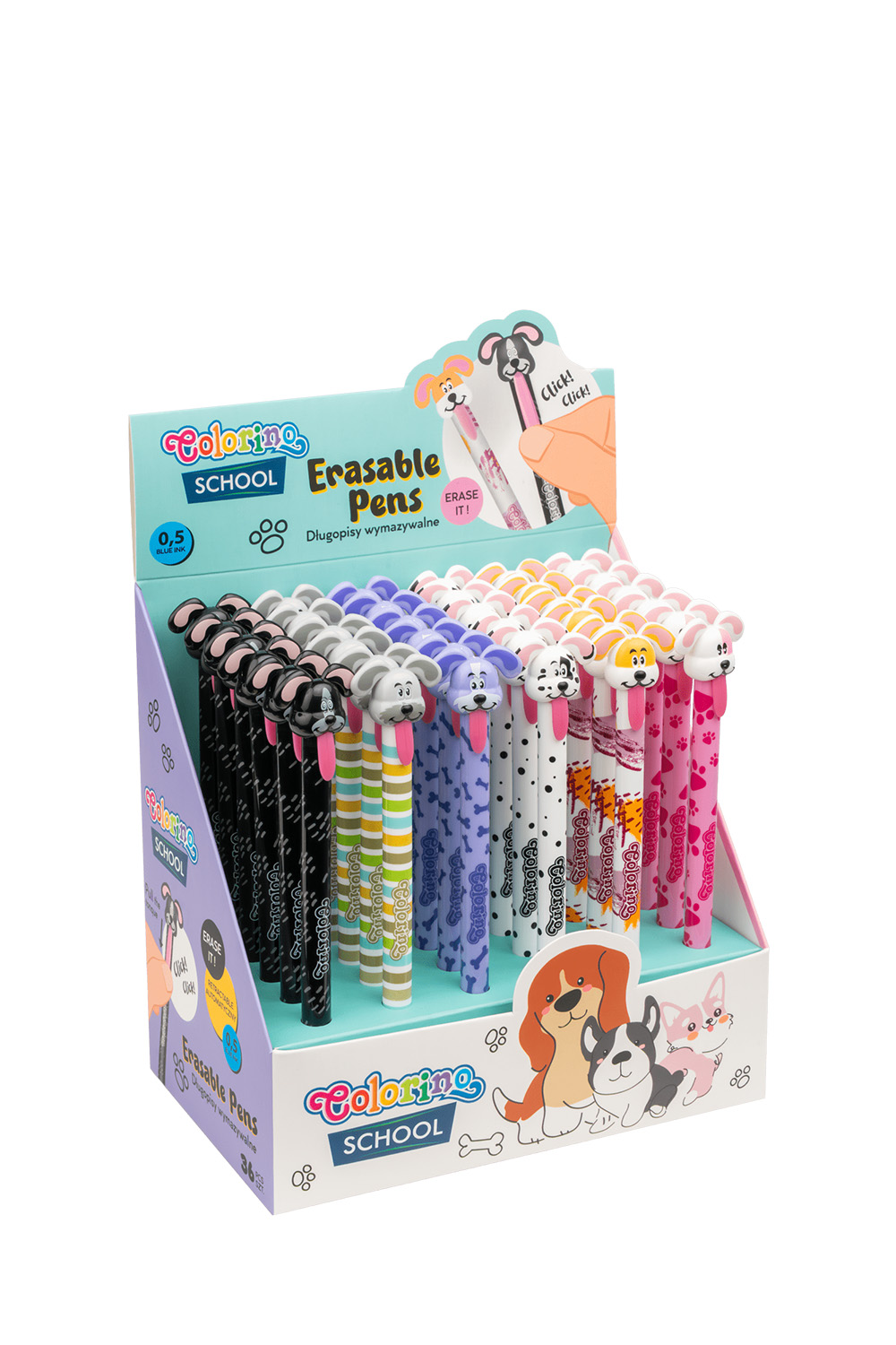 Gumovací pero Colorino Dogs