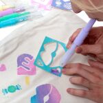 Foukací fixy na textil 5 barev pastelové - SWEET LOVE