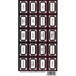 Samolepky na kořenky s textem 20ks