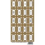 Samolepky na kořenky s textem 20ks