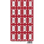 Samolepky na kořenky s textem 20ks