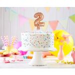 Fóliový balónek do dortu č.2 starorůžový