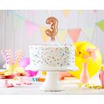 Fóliový balónek do dortu č.3 starorůžový