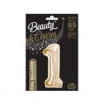 Balónek fóliový BEAUTY&CHARM 85 cm champagne 