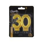 Dortová svíčka č. 30 zlatá