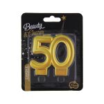 Dortová svíčka č. 50 zlatá