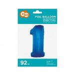 Balónek fóliový 92 cm modrý  