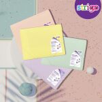 Sloha A4 s gumou pastelová - žlutá