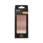 Dortové svíčky 13,5 cm 6 ks metalické rosegold