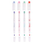 Zvýrazňovače 2 v 1 s razítkem - Panda 4 barvy