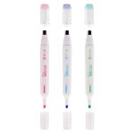 Zvýrazňovače 2 v 1 s razítkem - Kapybara 3 barvy