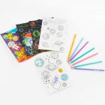 Škrábací obrázek svítící ve tmě + omalovánky Vesmír