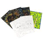 Škrábací obrázek svítící ve tmě + omalovánky