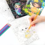 Škrábací obrázek svítící ve tmě + omalovánky