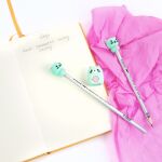 Tužky na blistru 3 ks s figurkou a ořezávátkem - Kočička