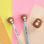 Tužky na blistru 3 ks s figurkou a ořezávátkem - Medvídek