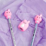 Tužky na blistru 3 ks s figurkou a ořezávátkem - Králíček