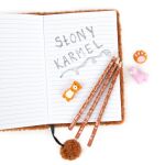 Trojhranné tužky a pryže s vůní slaného karamelu 3 ks