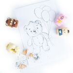 Pryž a ořezávátko na blistru - Plyšák