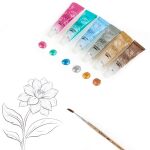 Akrylové barvy metalické 12 ks 12 ml KIDEA