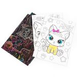 Škrábací obrázek + omalovánky Kočky