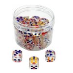Hrací kostky 18 mm plastové průhledné