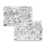 Podložka na kreslení FUNNY MAT - Hřiště a pohádky + pastelky zdarma