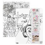 Podložka na kreslení FUNNY MAT - sada 2 ks Vincent Van Gogh a Dali