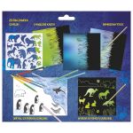 Škrábací obrázek se šablonami