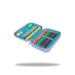 Penál 2 zipy Jumper Gradient Blueberry - vybavený