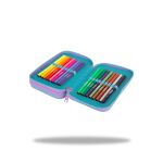 Penál 2 zipy Jumper Gradient Blueberry - vybavený