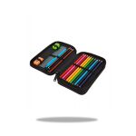 Penál 2 zipy Jumper DAISY BLACK - vybavený