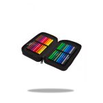 Penál 2 zipy Jumper DAISY BLACK - vybavený