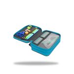 Penál 3 zipy Jumper Fossil - vybavený