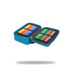 Penál 3 zipy Jumper Fossil - vybavený