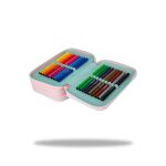 Penál 3 zipy Jumper Gradient Strawberry - vybavený