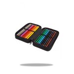 Penál 3 zipy Jumper DAISY BLACK - vybavený