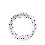 Papírový talíř velký - Confetti Silver&Black