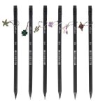 Tužka s gumou STRIGO HB kulatá - Stripes metal