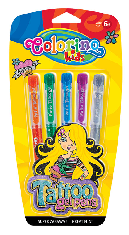 Colorino gelové pero 5ks TATOO blister