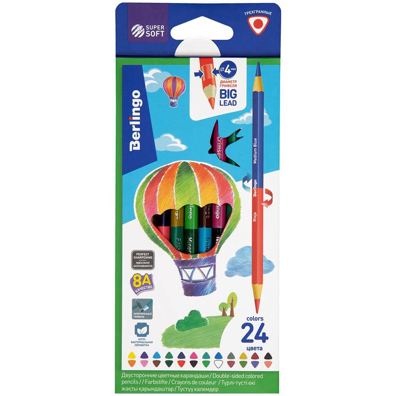 BERLINGO pastelky TRIO SuperSoft 12/24b