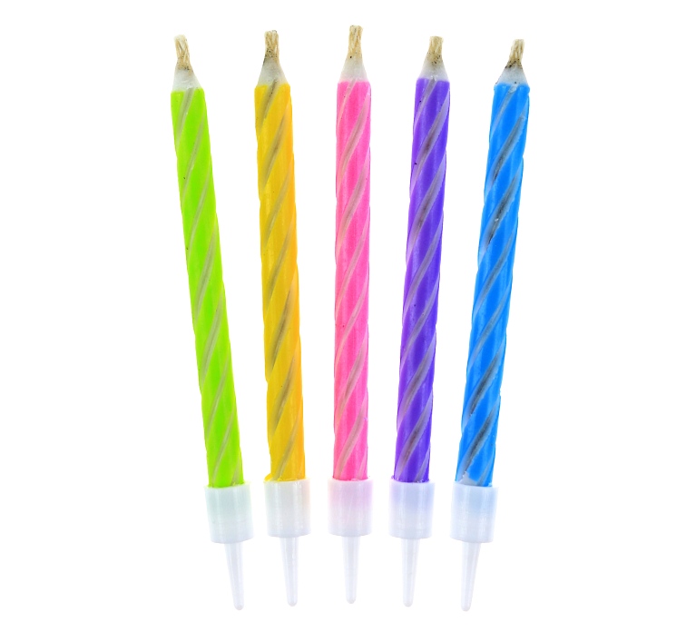 GD Svíčky dortové nehasnoucí pastel 10ks