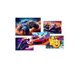 Pohlednice dětské Auta mix