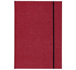 Skicák v deskách A4 s gumou vínový