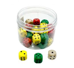 Hrací kostky 18 mm plastové průhledné