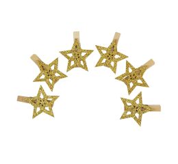 Vánoční dekorace - kolíček s hvězdičkou